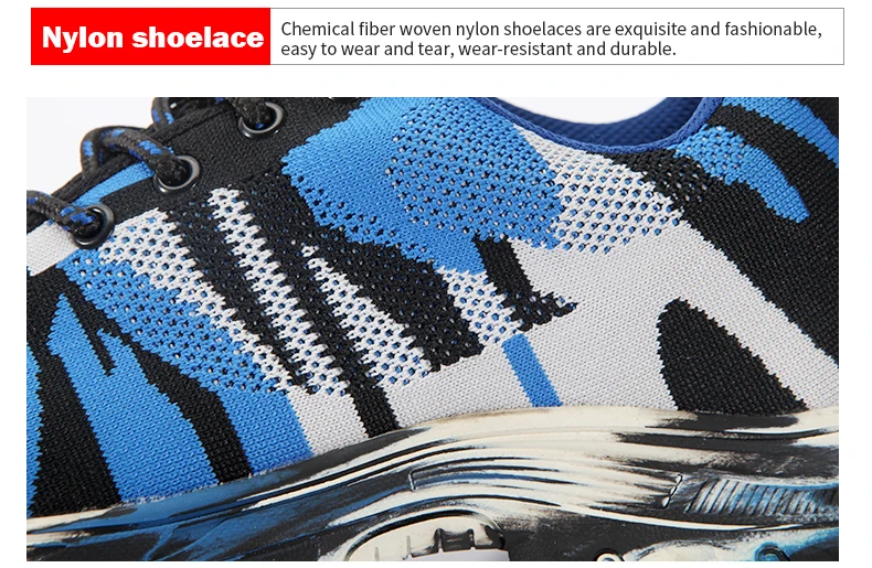 Fashion Lightweight Outdoor Men Steel Toe Cap Military Safety Work Boots Camouflage Anti Puncture Indestructible Shoes