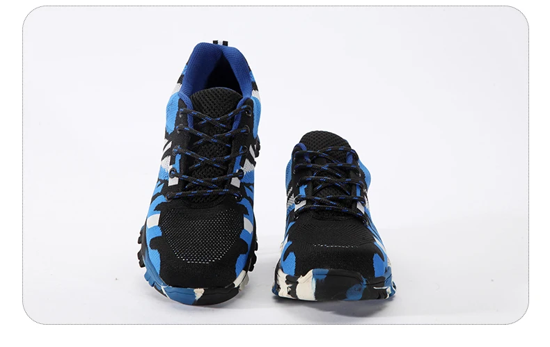 Fashion Lightweight Outdoor Men Steel Toe Cap Military Safety Work Boots Camouflage Anti Puncture Indestructible Shoes