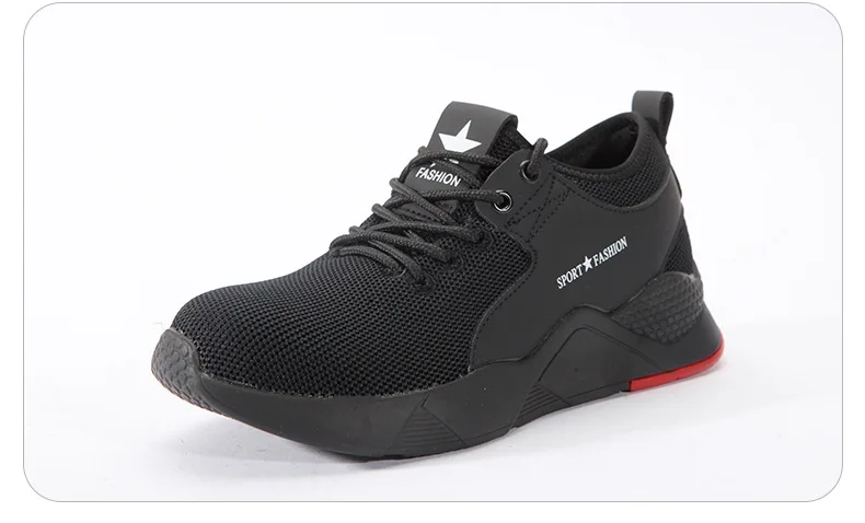 Men's Safety Shoes, Anti-Smash and Anti-Stab, Lightweight and Breathable Protective Shoes for Construction Site Work