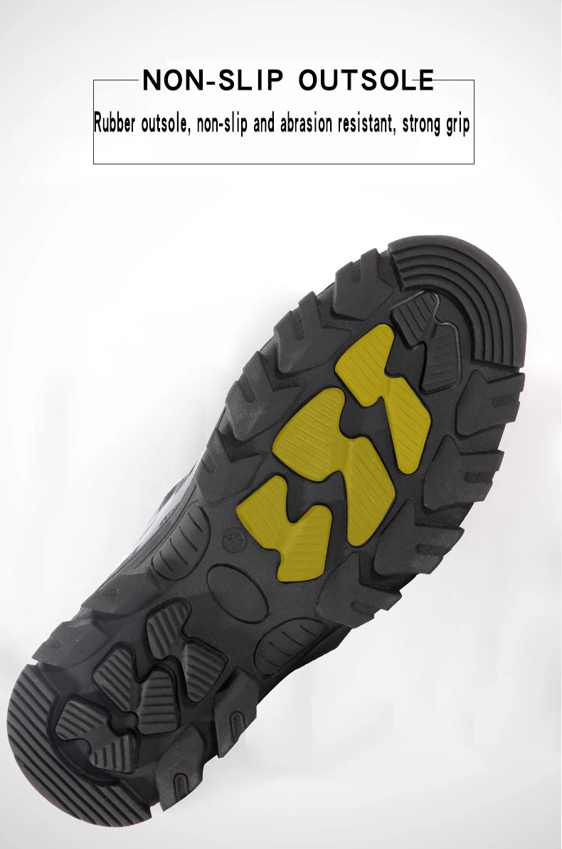 Men's Safety Shoes, Anti-Smash and Anti-Stab, Lightweight and Breathable Protective Shoes for Construction Site Work