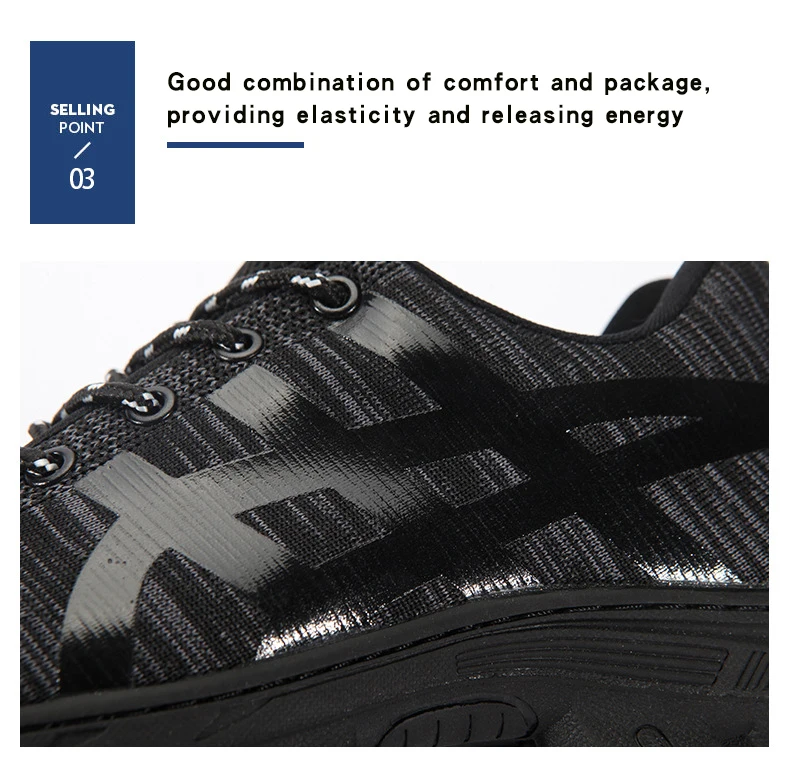 Men's Safety Shoes, Anti-Smash and Anti-Stab, Lightweight and Breathable Protective Shoes for Construction Site Work